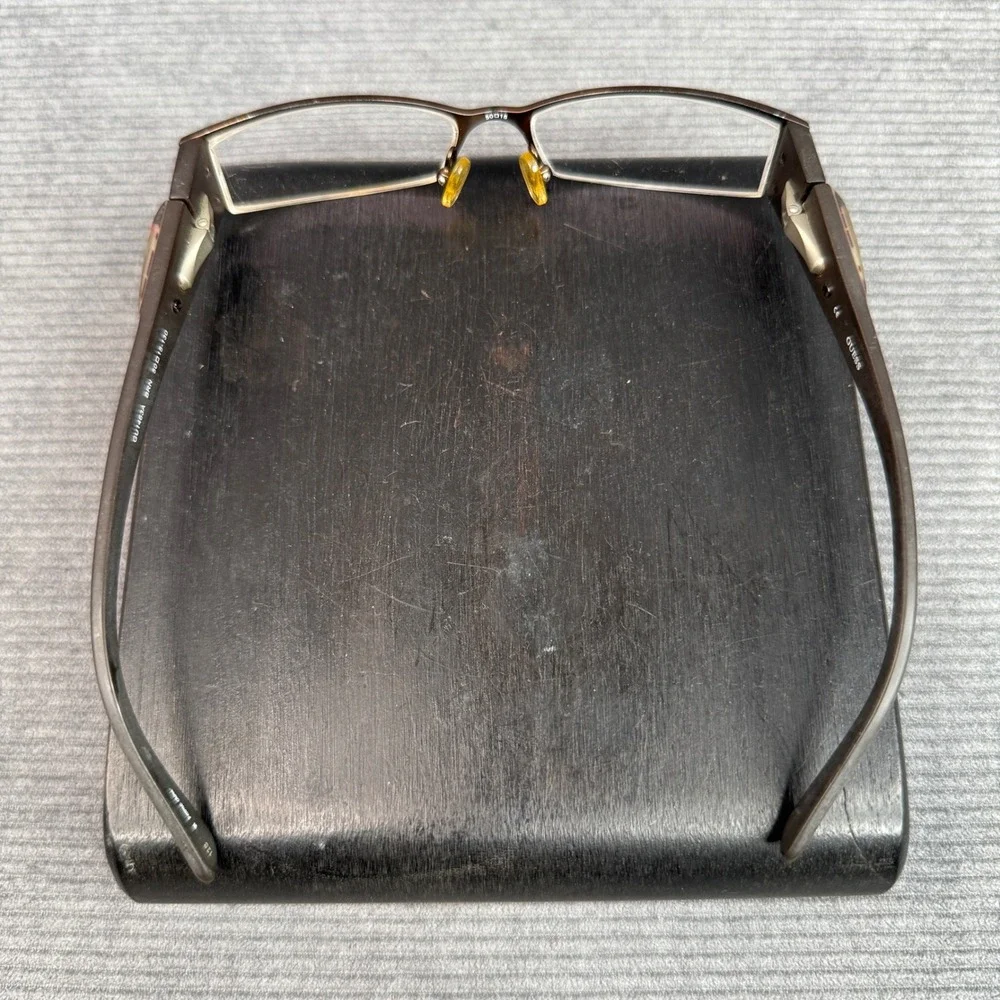 GUESS GU1463A BRN Brown Rectangular Half‎ Rim Y2K Eyeglasses 50-15-130